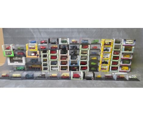 A TRAY OF SEVENTY SIX BOXED OXFORD / CLASSIX / CORGI / EFE 1:76 RAILWAY SCALE VEHICLES 