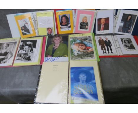 SEVEN ALBUMS OF AUTOGRAPHED PHOTOGRAPHS, PROGRAMMES, CUTTINGS AND CARDS, autographs are of actors / actresses, sportstars, po