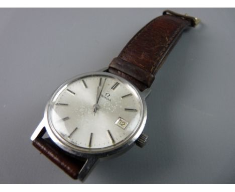 A CIRCA 1970's OMEGA TOOL WRISTWATCH, manual wind with silvered dial and date aperture, the backplate marked 'Omega Tool 9070