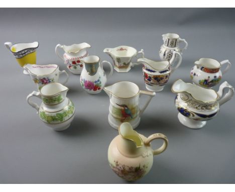 ROYAL WORCESTER HISTORICAL JUG COLLECTION - a set of twelve 250th Anniversary jugs decorated in 18th to 20th Century patterns