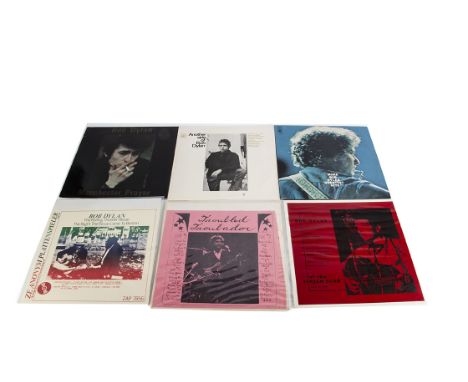 Bob Dylan LPs, six albums comprising Another Side of Bob Dylan, At The Finjan Club, Troubled Troubadour, Manchester Prayer, R