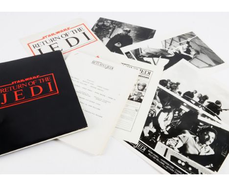 Return of the Jedi Press Kit, US Press Kit with folder, 59-page production notes, competition leaflet, five-page promotional 