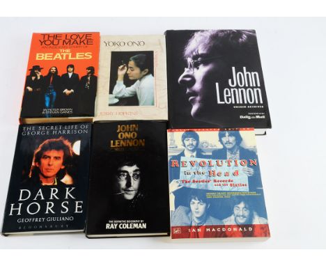 Beatles Books, approximately thirty-two Beatles and related books including hardbacks and with titles including Revolution In