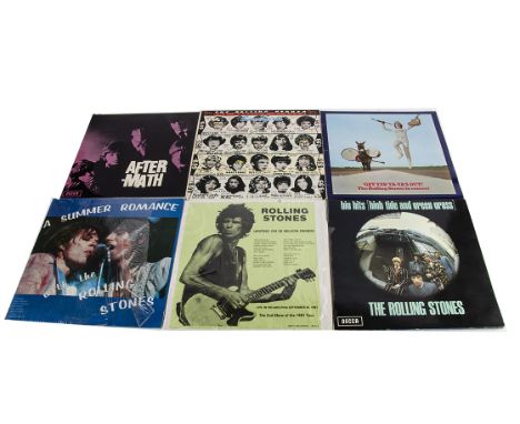 Rolling Stones LPs, fifteen albums including Aftermath, Some Girls, Tattoo You, Still Life, A Summer Romance, Under Cover, Ge