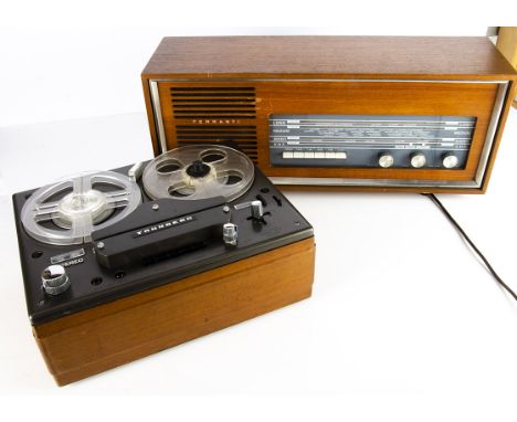 Ferranti Radio / Tanberg reel to reel, a Ferranti vintage radio model A1143 plus a Tanberg reel to reel recorder model 62X (n