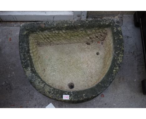 An old carved stone trough&nbsp;or planter, 61cm wide. 