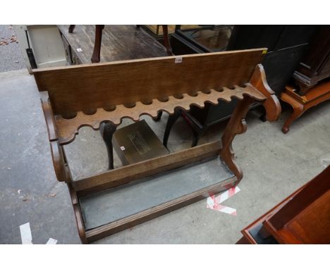 An impressively large Victorian oak stick stand, 107cm wide.&nbsp;&nbsp; 