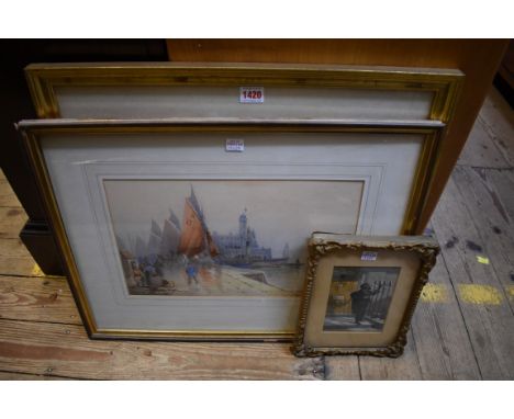 William T Wood,&nbsp;'The Gap, Hafod, Wales', signed, titled and dated Aug '34, watercolour, 28 x 36cm; together with another
