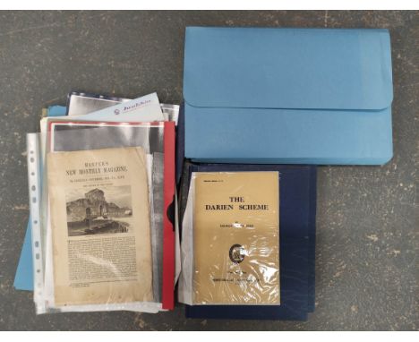 Darien Scheme.&nbsp;&nbsp;Accumulation of typescript manuscript &amp; photocopy research material in exercise books, folders 