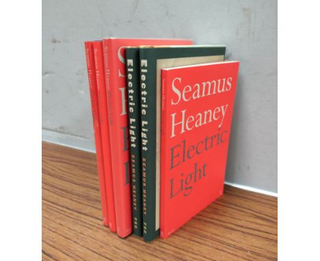 HEANEY SEAMUS.&nbsp; &nbsp;Electric Light. Three 1st eds. in red d.w's, each signed by Heaney; also 3 other eds. of the same.