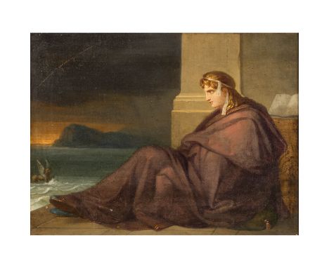 HETSCH, PHILIPP FRIEDRICH (Stuttgart 1758-1838, Prof. a.d. Hohen Karlsschule), "Am Meer vor Venedig", in Gewand der italienis