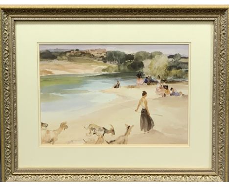 SIR WILLIAM RUSSELL FLINT prints (6) - well-presented typical examples of his work, in matching quality frames, 25 x 36cms th