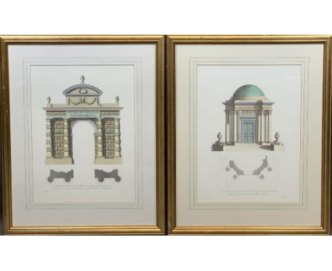 ARCHITECTURAL TYPE PRINTS (4), 45 x 34cms
