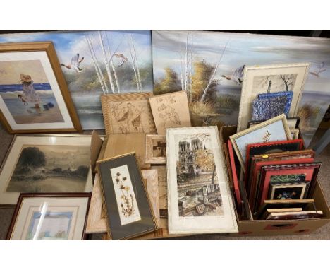 PAINTINGS &amp; PRINTS a large assortment including KEITH ANDREW signed print