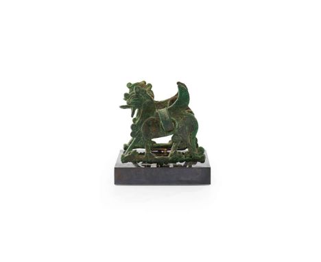  LURISTAN HORSE BIT WESTERN ASIA, 800 - 600 B.C. cast bronze, consisting of a rigid mouthpiece and a pair of cheek pieces, ea