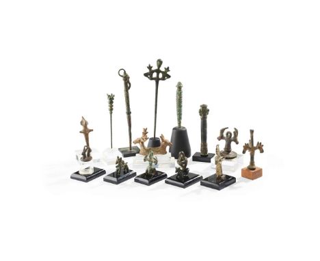  COLLECTION OF ANCIENT LURISTAN BRONZE SCULPTURE WESTERN ASIA, EARLY FIRST MILLENNIUM B.C. a collection of thirteen small sca
