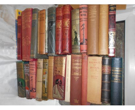 RAILWAYS   29 titles, incl.  WILLIAMS, F.S.     The Midland Railway  2nd. ed. 1877, London, 8vo orig.   cl.  Bradshaw's Railw