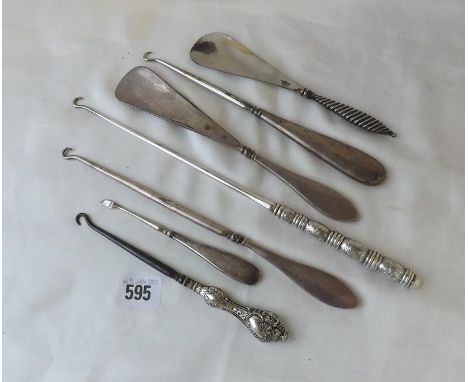 Bag containing a large button hook etc    