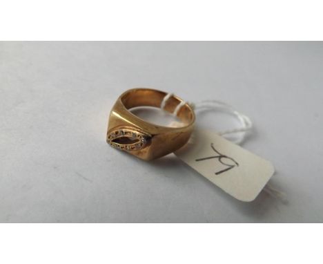 Small 9ct diamond set ring approx size K    