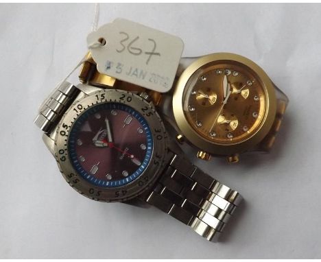 Gents Swatch Diaphane wrist watch also another   