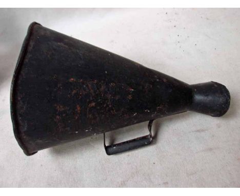 A Lancashire and Yorkshire Railway Megaphone, tinplate, ex Blackburn East signal box with 8' diameter cone, as illustrated in