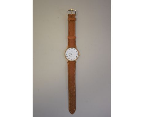 A Rotary 9ct gold manual wristwatch,&nbsp;on later leather strap. 