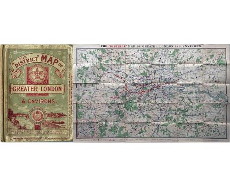 The "District [Railway] MAP of Greater London & Environs', first edition, dated 1902. From the series which ran from 1902 to 