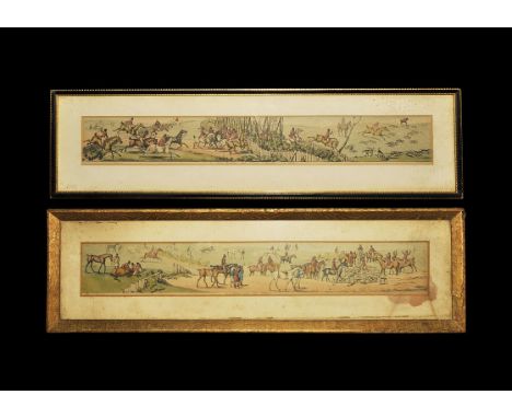 Works of Art Sporting Prints Group - Dated 1822. A group of two framed and glazed tinted sporting prints from the series 'A h