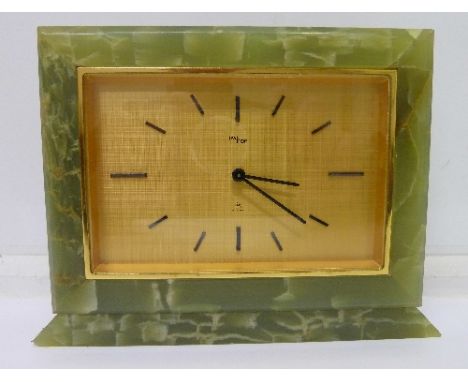 An Imhof 8 day Art Deco style mantel clock