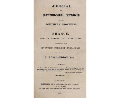 ° ° Coombe, William - Journal of Sentimental Travels in the Southern Provinces of France, illustrated with 18 hand-coloured p