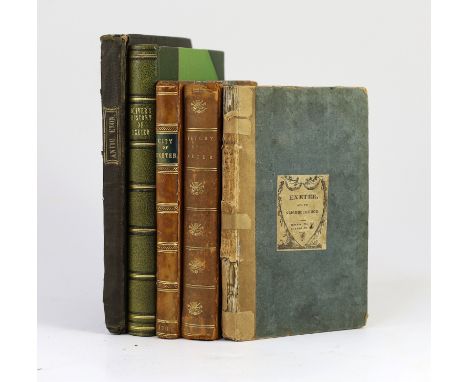 ° ° EXETER - Oliver, George, Rev. - The History of Exeter, 8vo, rebound half green morocco, Exeter, 1821; Jenkins, Alexander 