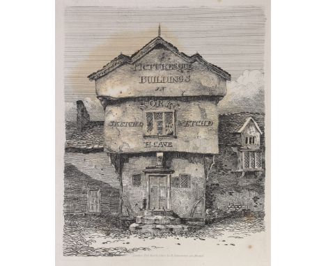 ° ° YORK - Cave, Henry - Antiquities of York, folio, half calf, with etched title and 40 plates, R. Ackermann, London, 1813**