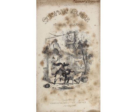 ° ° Dickens, Charles - The Posthumous Papers of the Pickwick Club. ‘’Pickwick Papers’’, 1st edition in book form, with mixed 