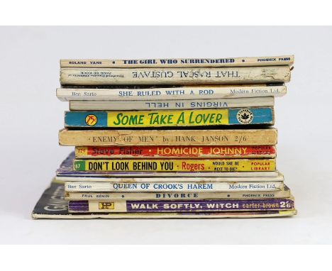 ° ° 1950’s Pulp Fiction - 15 titles - Vane, Roland - The Girl Who Surrendered; Kock, Paul de - That Rascal Gustave; Kaner, H 
