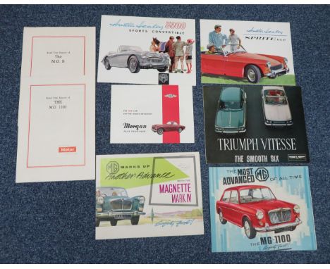 1960s British car brochures, generally excellent to good plus, with Austin Healey 3000 publication no. 2035/D and Sprite Mk. 