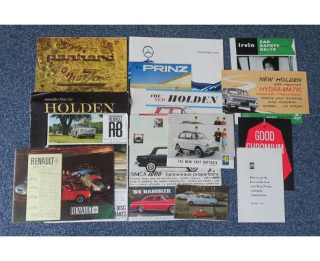 1960s International car brochures, English language text, generally excellent to good (some creasing and light folding), with