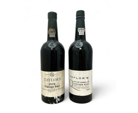 Pair of Taylor's Vintage Port dating 1975 and 1982. Both sealed. 
