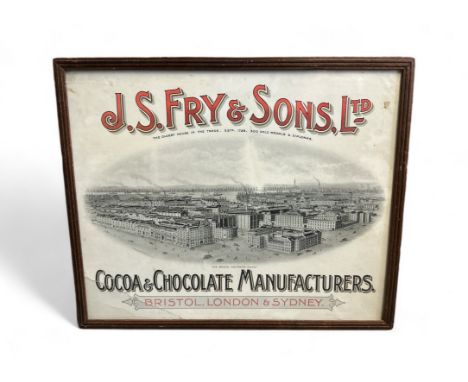 Wonderful J.S. Fry &amp; Sons Ltd Bristol Site Plan Poster depicting The Bristol Factories grouped. Image thought to be Victo