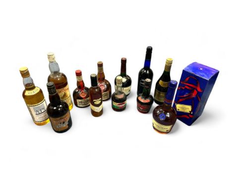 Mixed Selection of Alcohol to include a Boxed &amp; Sealed 70cl Courvoisier Cognac, Merrydown Mead, The Famous Grouse Scotch 
