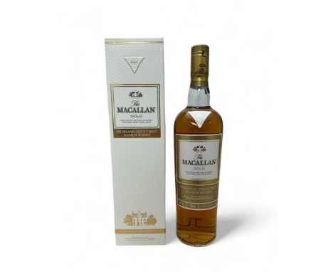 Macallan Gold Speyside Highland Single Malt Scotch Whisky, 40% ABV / 70cl. Boxed and sealed.