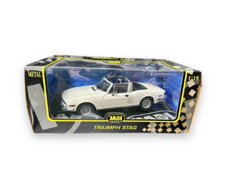 JADI 1/18th scale Triumph Stag white (top down) No. JM-98111, generally excellent in good plus to good box (hole and tear to 