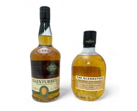 Pair of Single Malt Scotch Whiskys inluding The Glenturret Batch No. 3, 43% ABV / 70cl and The Gelnrothes Bourbon Cask Reserv