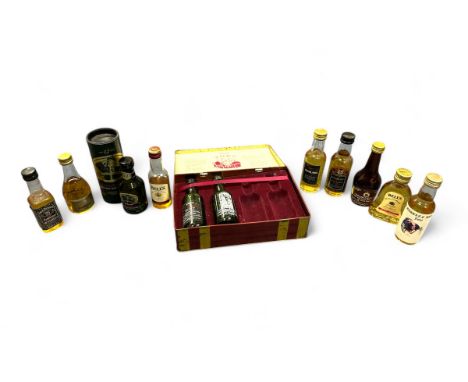 Small Selection of Miniatures to include Bunnahabhain Single Islay Malt Scotch Whisky (boxed), Highland Malts, Jack Daniels, 