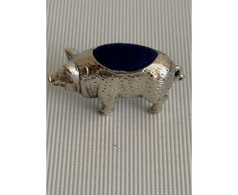 Silver boar pin cushion