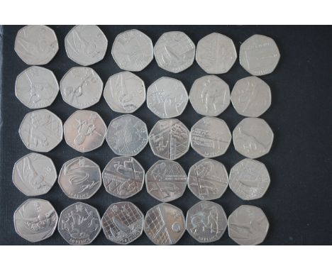 Collection of 30x 50p coins - sport & Olympic 
