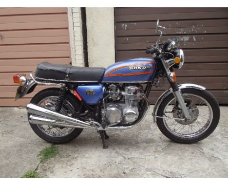 A 1976 Honda CB550/FourK, registration number BUD 510Y, frame number CB550K 2021326, blue. This 550/Four was imported from So