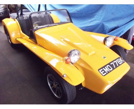 A 1971 Lotus 7 GT S4 Sports, registration number EMO 778K, yellow. The vendor informs us that this Lotus was subject to a ful