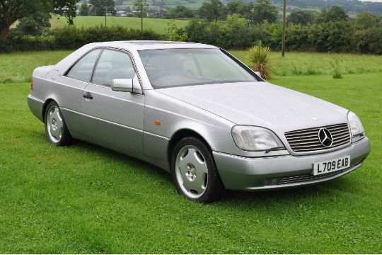 A 1994 Mercedes-Benz 600 SEC, registration number L709 EAB, silver ...