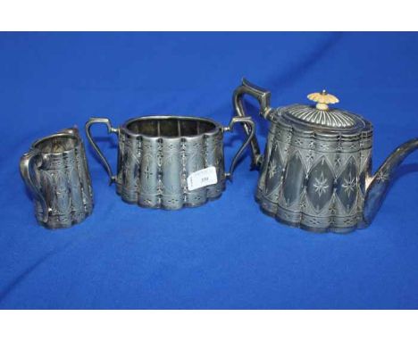 LARGE LOT OF SILVER PLATED WARE
including a three piece tea service, goblets, baskets etc