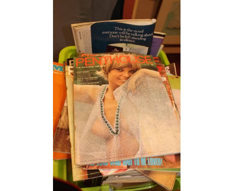 LOT OF VINTAGE GENTLEMEN'S LITERATURE AND ADULT MAGAZINES
including famous titles of the period such as 'Penthouse'